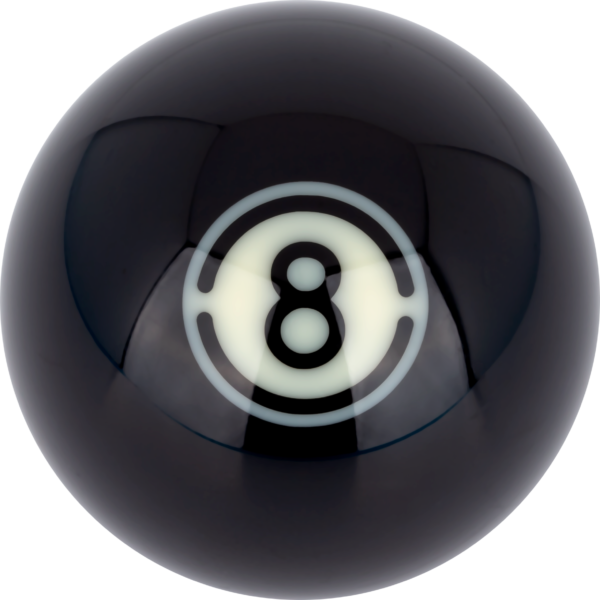 Aramith BLACK Replacement Ball – #8 | Golden Break Billiards